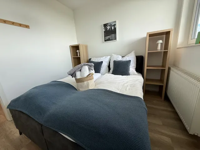 Schlafzimmer aus der Ecke