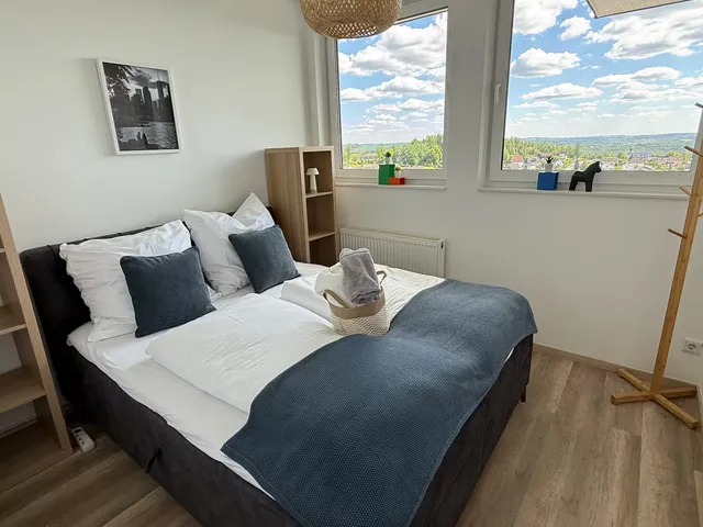 Doppelbett mit Aussicht